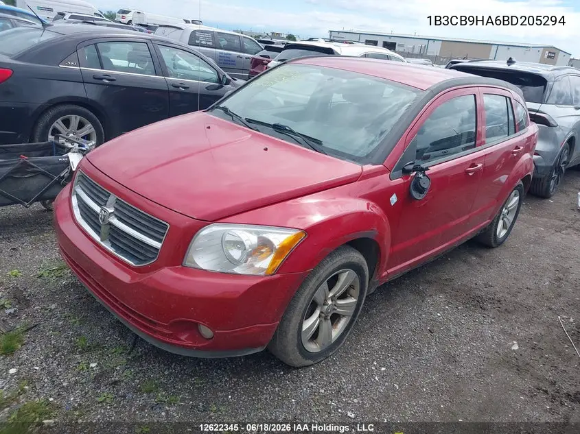 2011 Dodge Caliber Uptown VIN: 1B3CB9HA6BD205294 Lot: 12622345