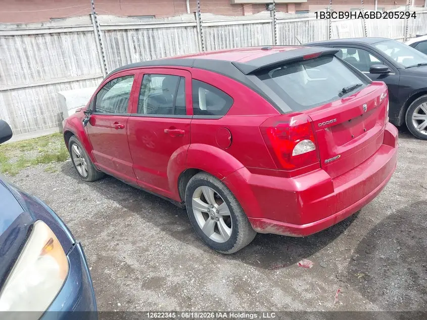 2011 Dodge Caliber Uptown VIN: 1B3CB9HA6BD205294 Lot: 12622345