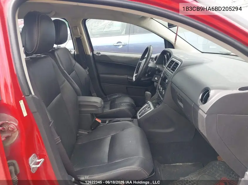 2011 Dodge Caliber Uptown VIN: 1B3CB9HA6BD205294 Lot: 12622345