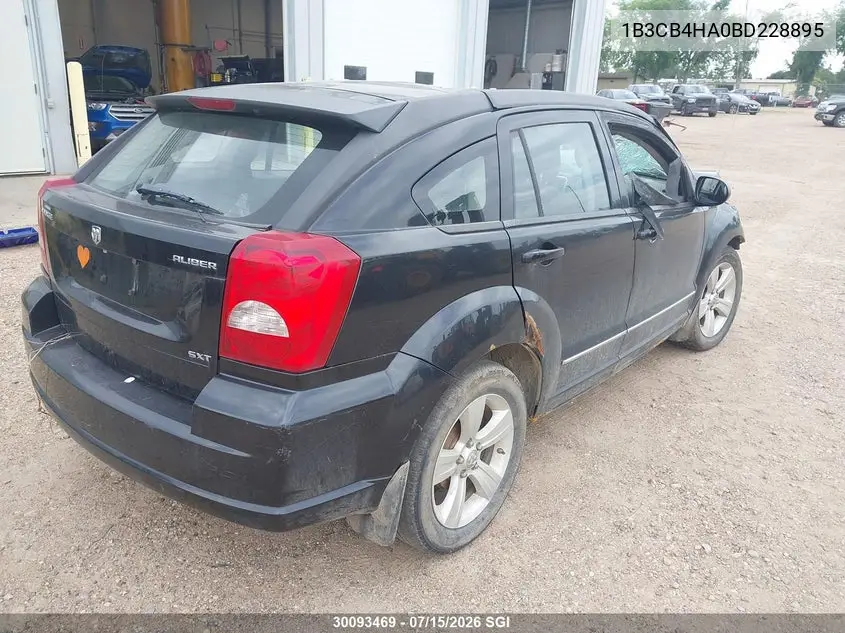 2011 Dodge Caliber Sxt VIN: 1B3CB4HA0BD228895 Lot: 30093469