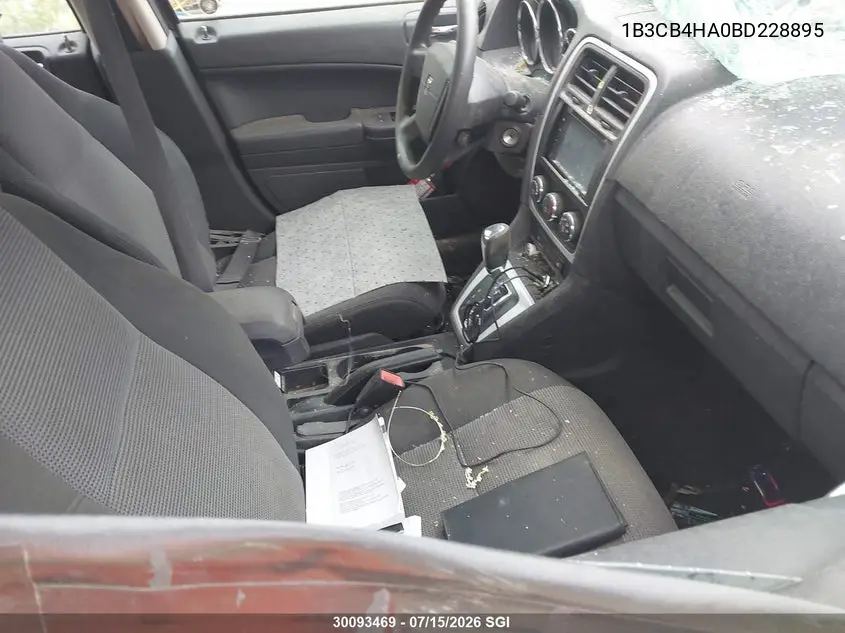 2011 Dodge Caliber Sxt VIN: 1B3CB4HA0BD228895 Lot: 30093469