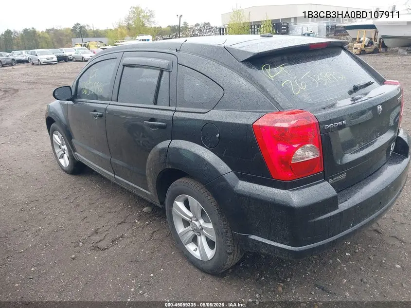 2011 Dodge Caliber Mainstreet VIN: 1B3CB3HA0BD107911 Lot: 45059335