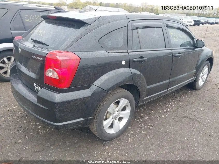 2011 Dodge Caliber Mainstreet VIN: 1B3CB3HA0BD107911 Lot: 45059335