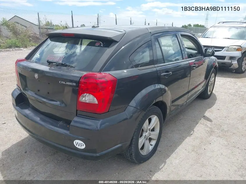 2011 Dodge Caliber Mainstreet VIN: 1B3CB3HA9BD111150 Lot: 45149288