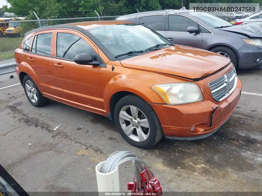 2011 Dodge Caliber Mainstreet VIN: 1B3CB3HA6BD247588 Lot: 45348476