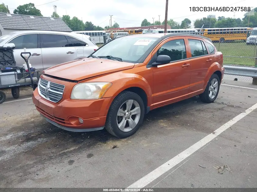 2011 Dodge Caliber Mainstreet VIN: 1B3CB3HA6BD247588 Lot: 45348476