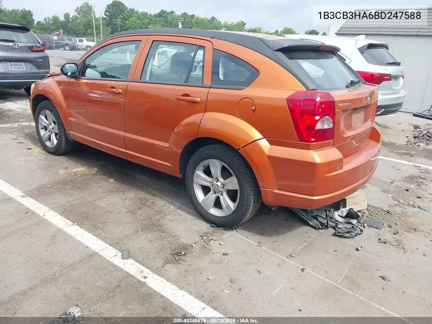 2011 Dodge Caliber Mainstreet VIN: 1B3CB3HA6BD247588 Lot: 45348476