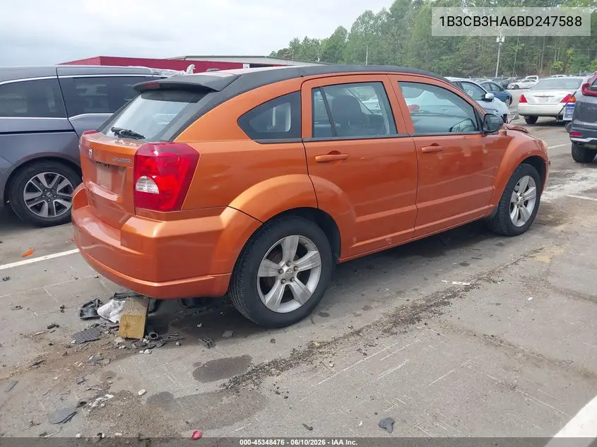2011 Dodge Caliber Mainstreet VIN: 1B3CB3HA6BD247588 Lot: 45348476