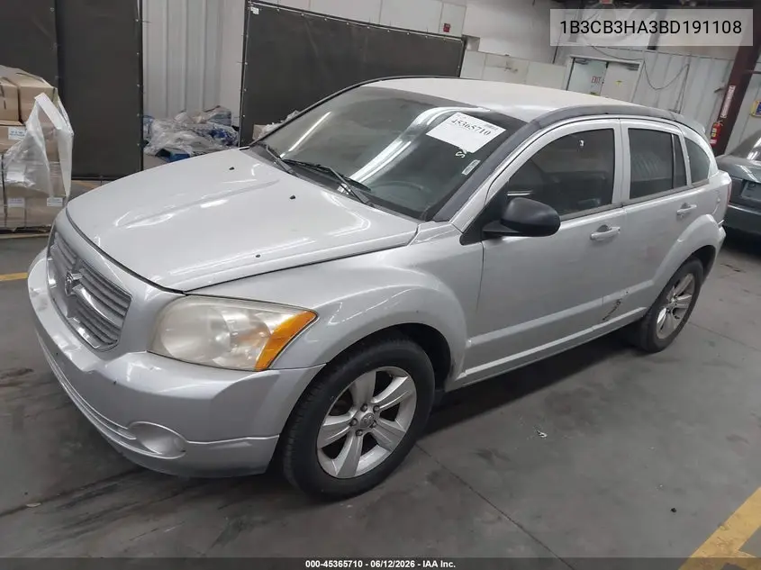 2011 Dodge Caliber Mainstreet VIN: 1B3CB3HA3BD191108 Lot: 45365710