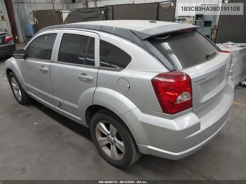 2011 Dodge Caliber Mainstreet VIN: 1B3CB3HA3BD191108 Lot: 45365710