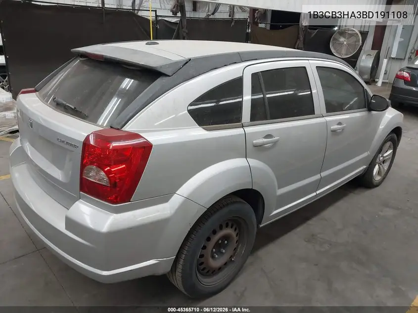 2011 Dodge Caliber Mainstreet VIN: 1B3CB3HA3BD191108 Lot: 45365710