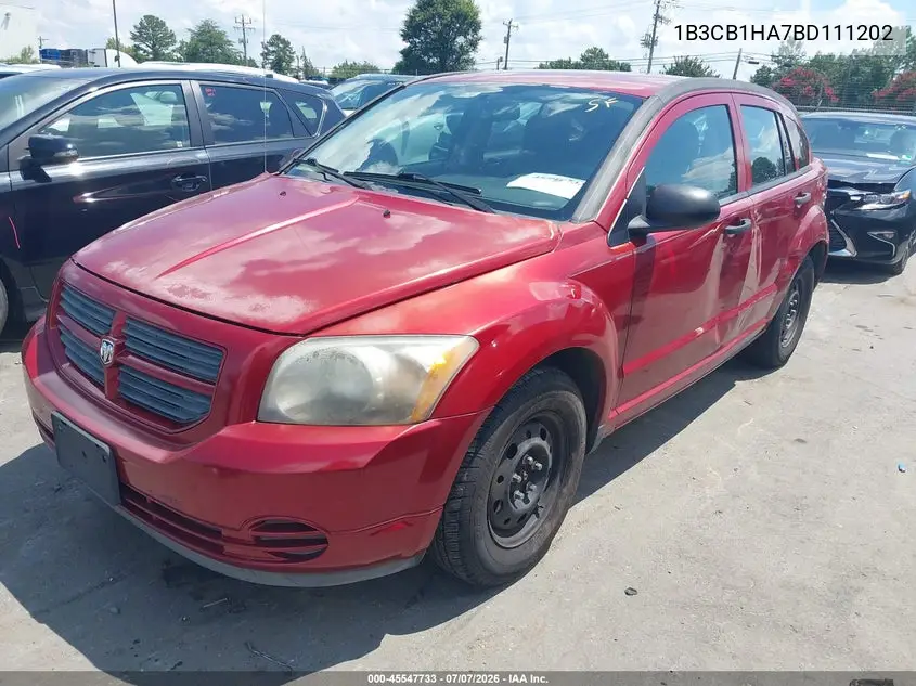 2011 Dodge Caliber Express VIN: 1B3CB1HA7BD111202 Lot: 45547733
