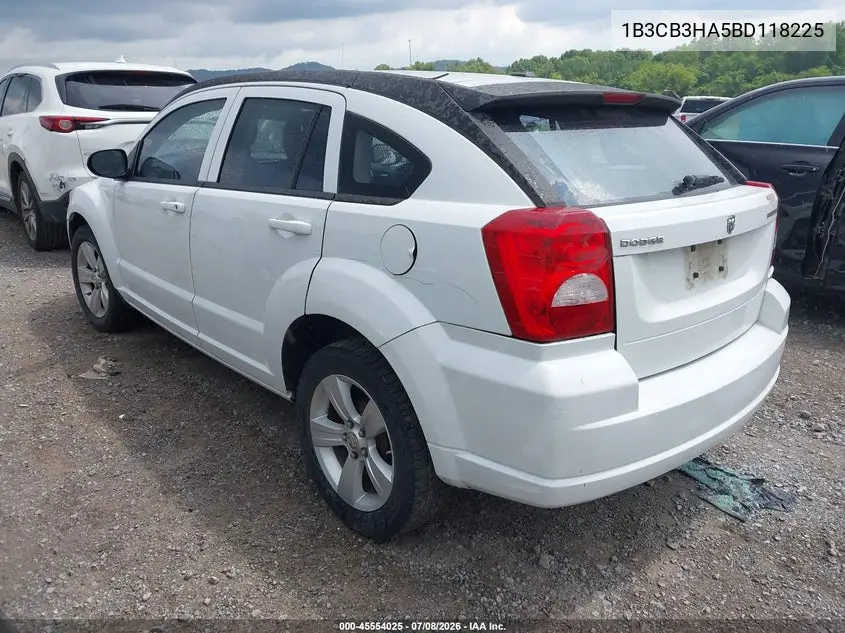 2011 Dodge Caliber Mainstreet VIN: 1B3CB3HA5BD118225 Lot: 45554025