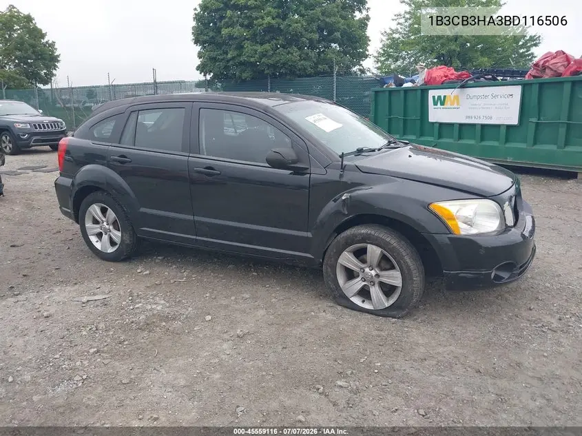 2011 Dodge Caliber Mainstreet VIN: 1B3CB3HA3BD116506 Lot: 45559116