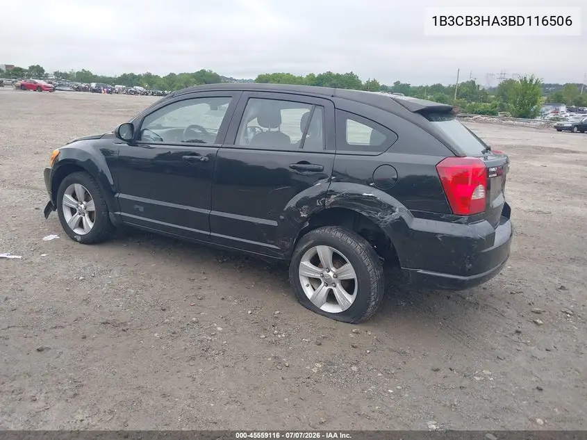 2011 Dodge Caliber Mainstreet VIN: 1B3CB3HA3BD116506 Lot: 45559116