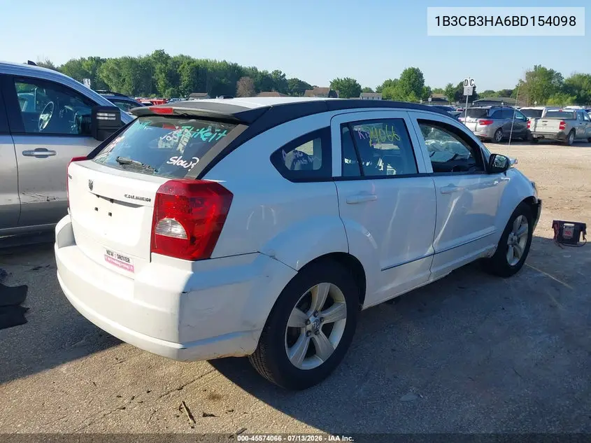 2011 Dodge Caliber Mainstreet VIN: 1B3CB3HA6BD154098 Lot: 45574066