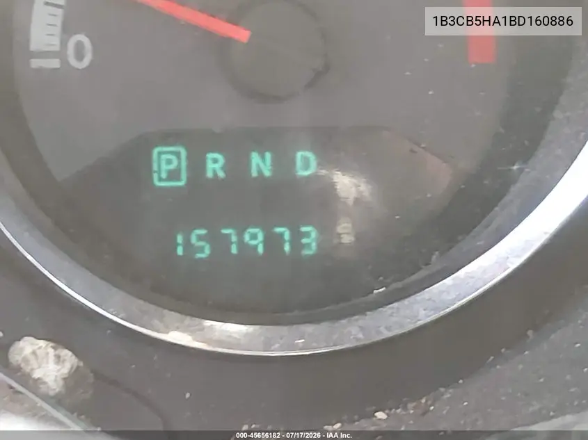 2011 Dodge Caliber Heat VIN: 1B3CB5HA1BD160886 Lot: 45656182
