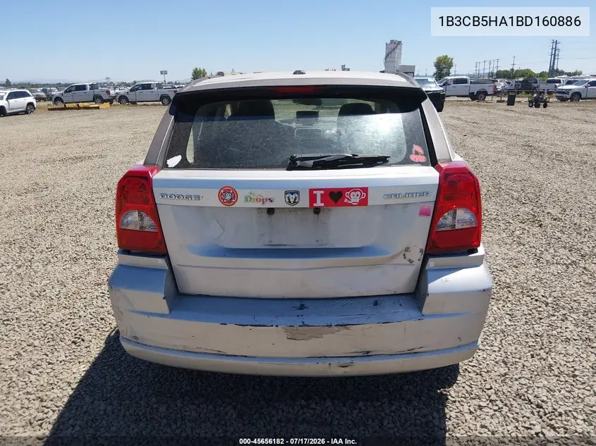 2011 Dodge Caliber Heat VIN: 1B3CB5HA1BD160886 Lot: 45656182