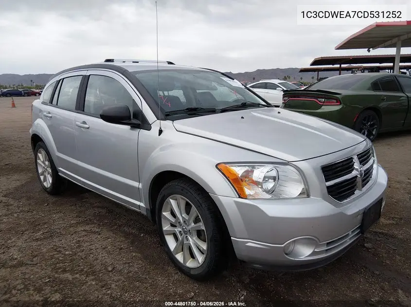 2012 Dodge Caliber Sxt Plus VIN: 1C3CDWEA7CD531252 Lot: 44801750