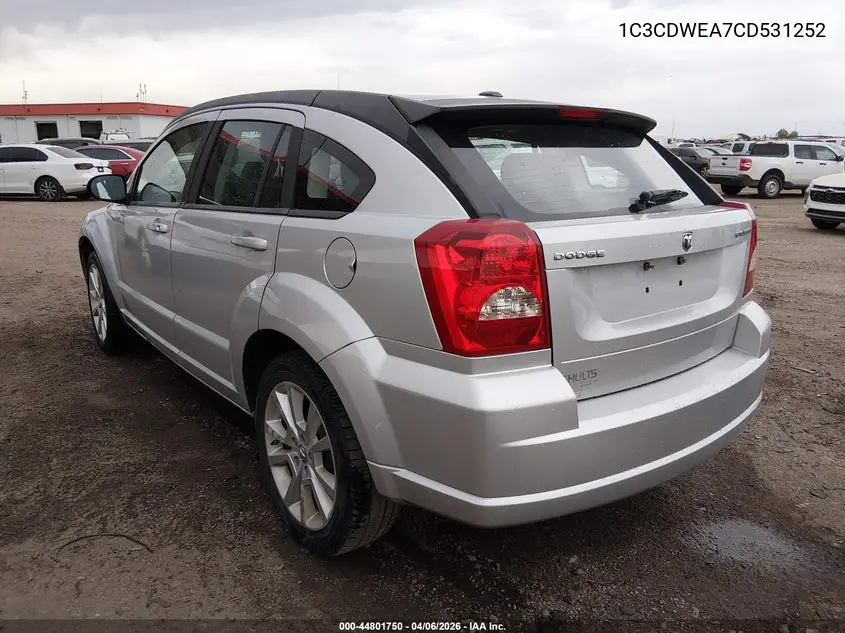 2012 Dodge Caliber Sxt Plus VIN: 1C3CDWEA7CD531252 Lot: 44801750
