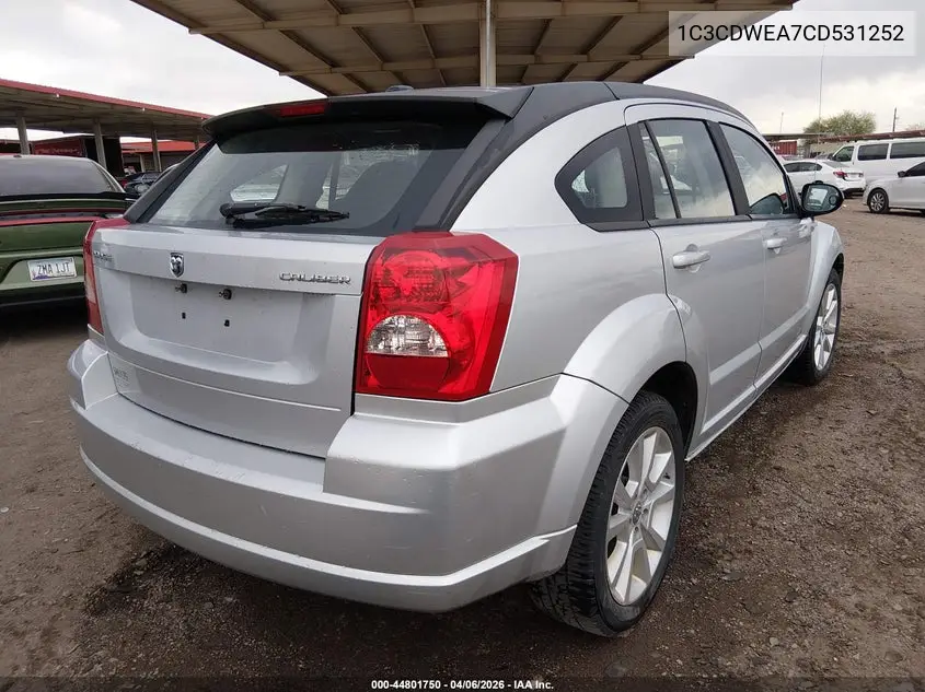 2012 Dodge Caliber Sxt Plus VIN: 1C3CDWEA7CD531252 Lot: 44801750