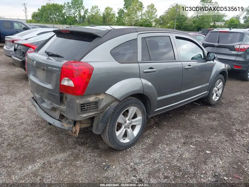 2012 Dodge Caliber Sxt VIN: 1C3CDWDAXCD535619 Lot: 45033449