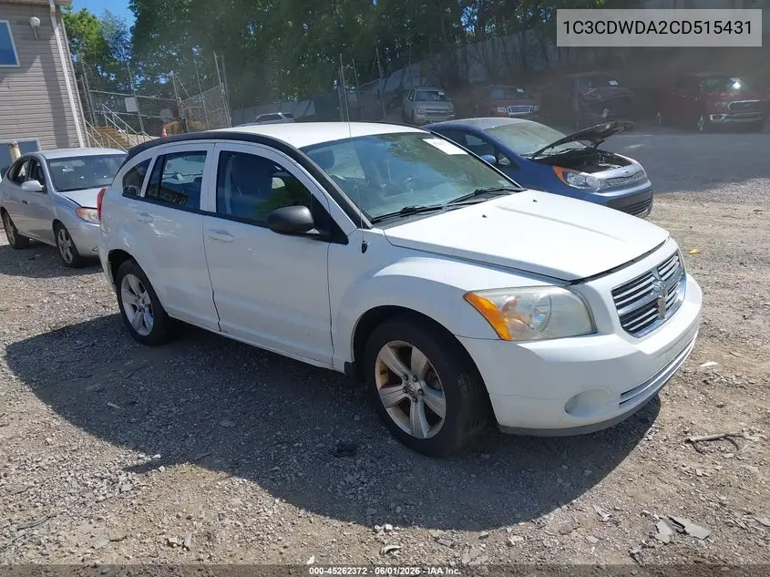 2012 Dodge Caliber Sxt VIN: 1C3CDWDA2CD515431 Lot: 45262372