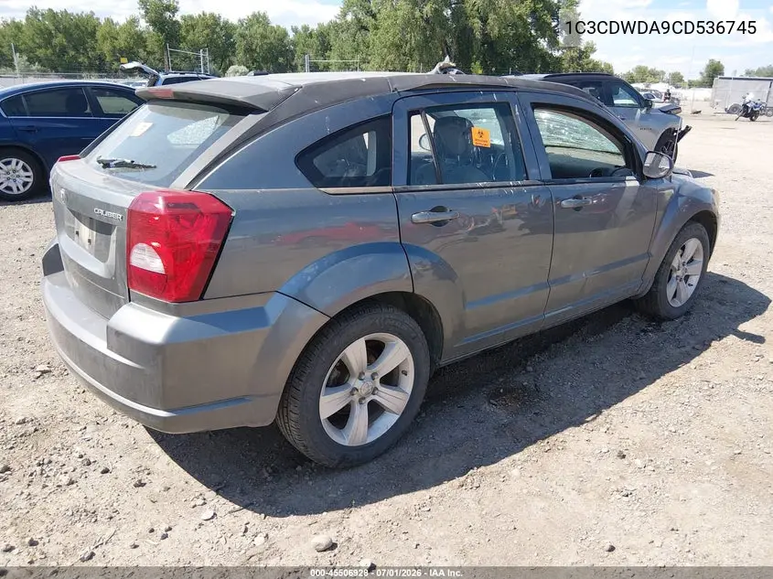 2012 Dodge Caliber Sxt VIN: 1C3CDWDA9CD536745 Lot: 45506928
