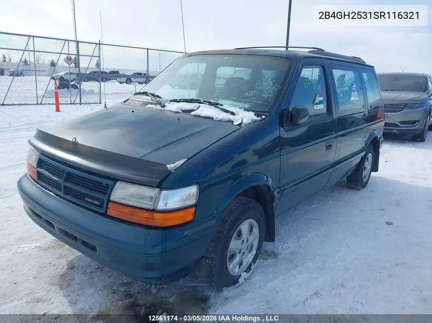 1995 Dodge Caravan VIN: 2B4GH2531SR116321 Lot: 12561174