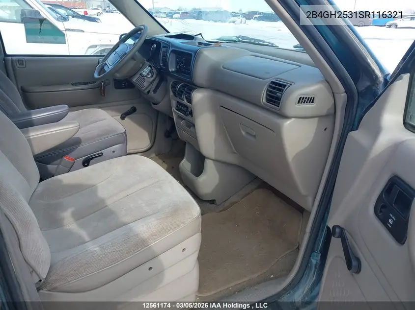 1995 Dodge Caravan VIN: 2B4GH2531SR116321 Lot: 12561174