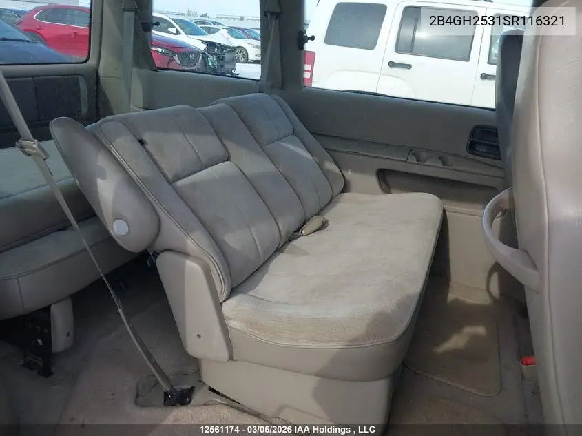 1995 Dodge Caravan VIN: 2B4GH2531SR116321 Lot: 12561174