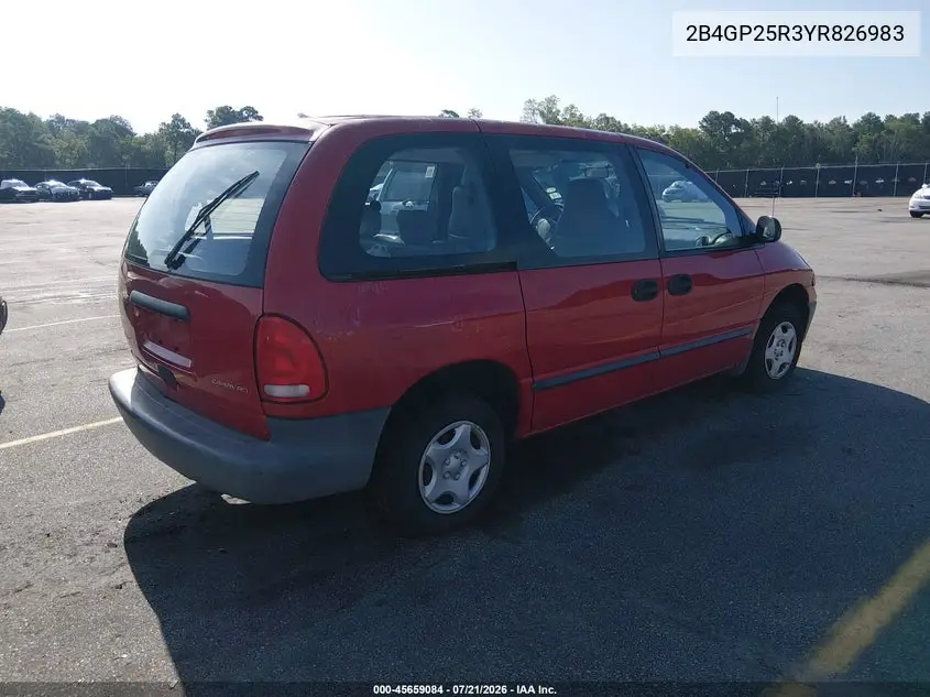 2000 Dodge Caravan VIN: 2B4GP25R3YR826983 Lot: 45659084