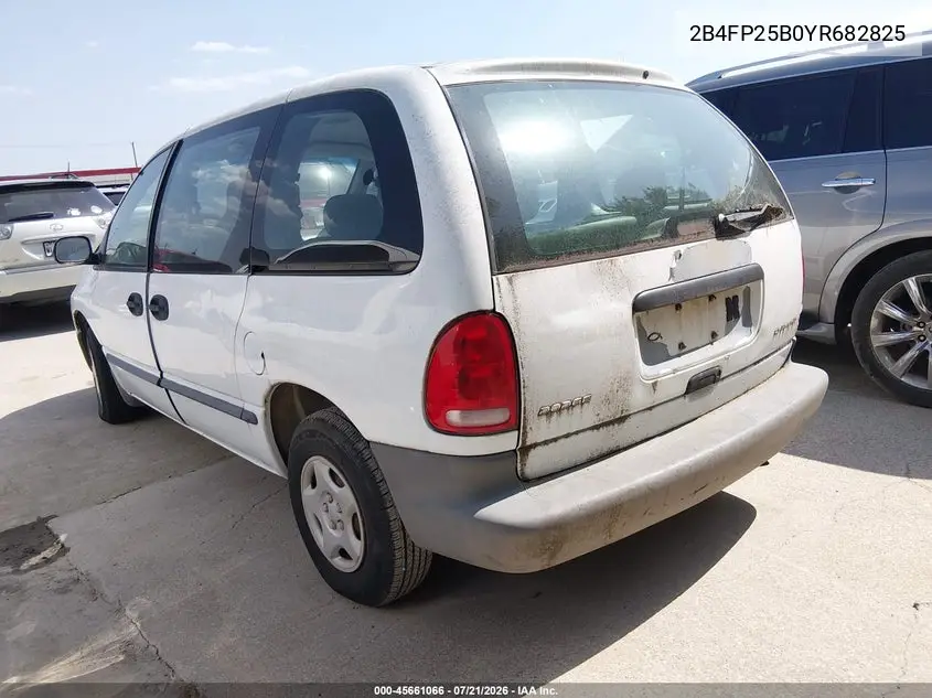 2000 Dodge Caravan VIN: 2B4FP25B0YR682825 Lot: 45661066