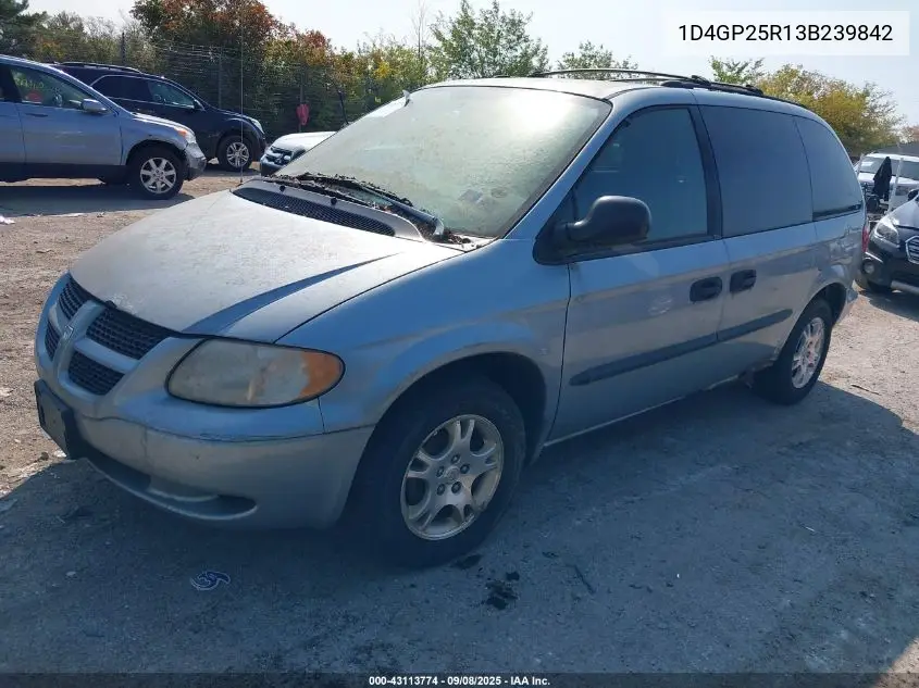 1D4GP25R13B239842 2003 Dodge Caravan Se