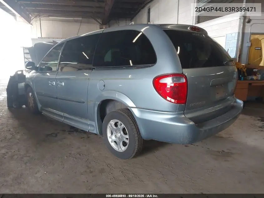 2D4GP44L83R359471 2003 Dodge Grand Caravan Sport