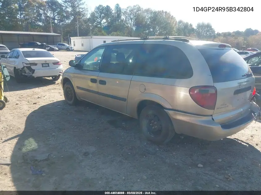 1D4GP24R95B342804 2005 Dodge Grand Caravan Se