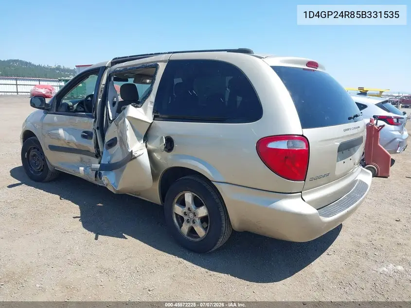 2005 Dodge Caravan Se VIN: 1D4GP24R85B331535 Lot: 45572225