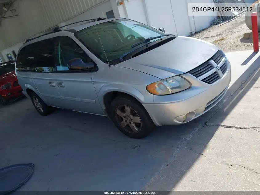 2005 Dodge Caravan Sxt VIN: 2D4GP44L25R534512 Lot: 45684612