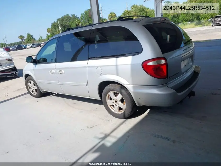 2005 Dodge Caravan Sxt VIN: 2D4GP44L25R534512 Lot: 45684612