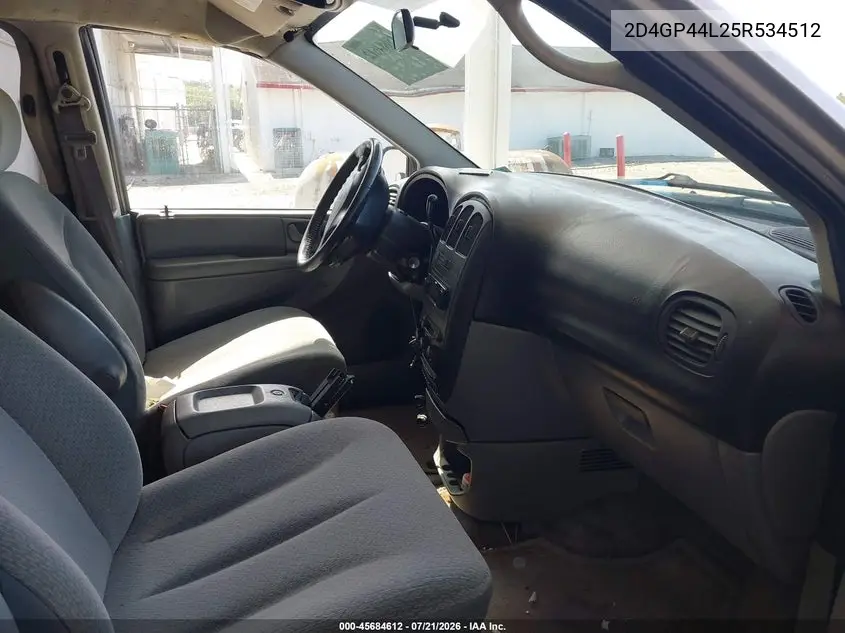 2005 Dodge Caravan Sxt VIN: 2D4GP44L25R534512 Lot: 45684612