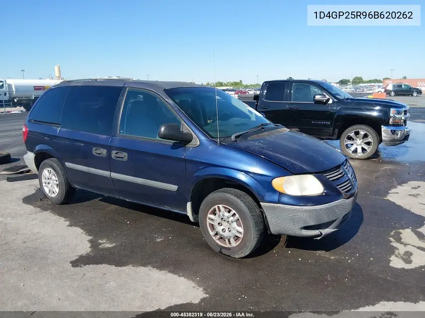 2006 Dodge Caravan Se VIN: 1D4GP25R96B620262 Lot: 45382319