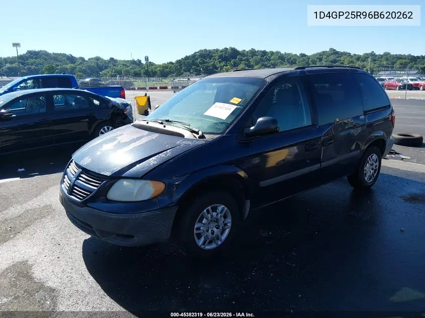 2006 Dodge Caravan Se VIN: 1D4GP25R96B620262 Lot: 45382319