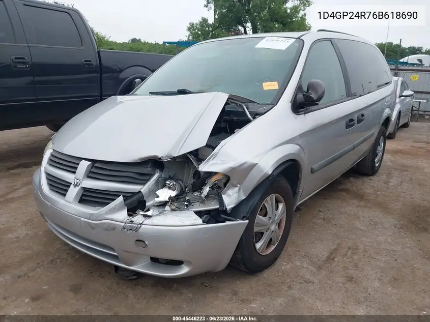 2006 Dodge Grand Caravan Se VIN: 1D4GP24R76B618690 Lot: 45446223