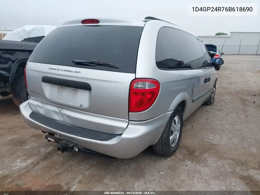 2006 Dodge Grand Caravan Se VIN: 1D4GP24R76B618690 Lot: 45446223