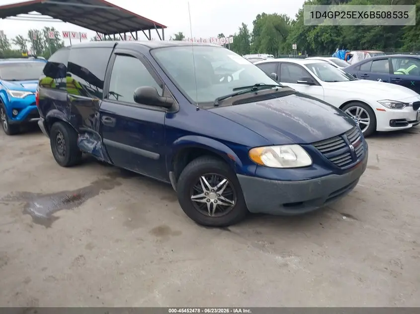2006 Dodge Caravan Se VIN: 1D4GP25EX6B508535 Lot: 45452478