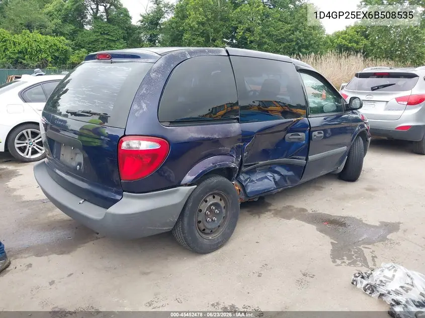 2006 Dodge Caravan Se VIN: 1D4GP25EX6B508535 Lot: 45452478