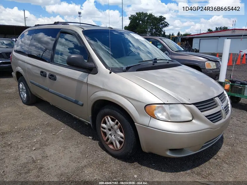 2006 Dodge Grand Caravan Se VIN: 1D4GP24R36B665442 Lot: 45457182