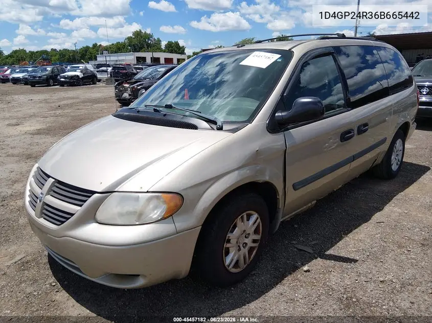 2006 Dodge Grand Caravan Se VIN: 1D4GP24R36B665442 Lot: 45457182