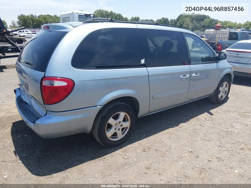 2006 Dodge Grand Caravan Sxt VIN: 2D4GP44L96R857456 Lot: 45550874