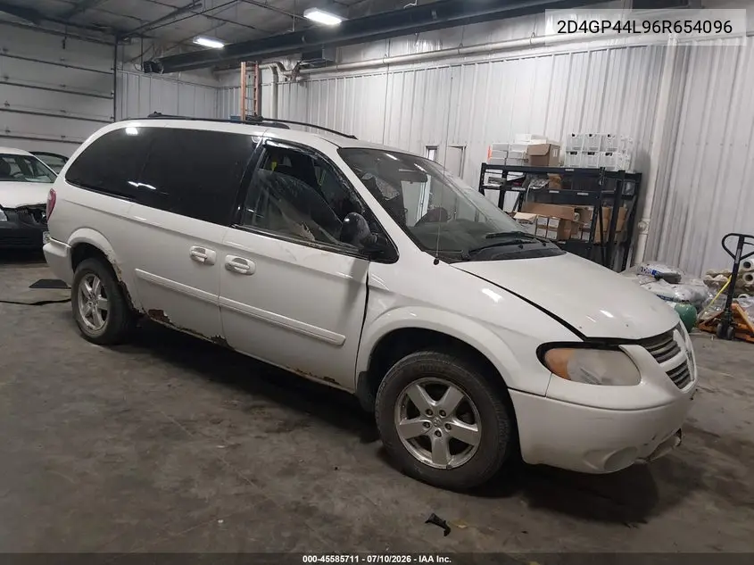 2006 Dodge Grand Caravan Sxt VIN: 2D4GP44L96R654096 Lot: 45585711